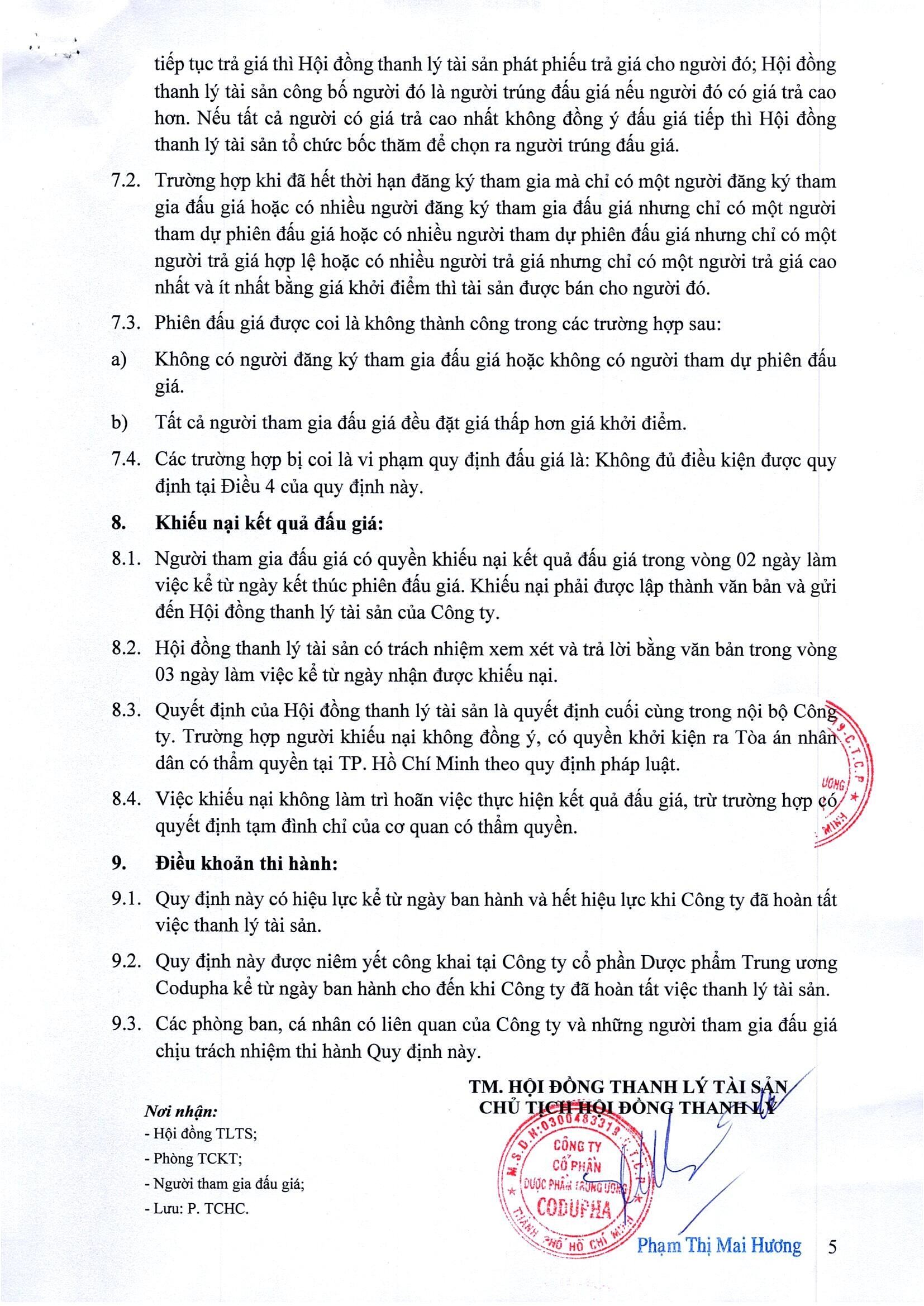 Quy định- Trang 5
